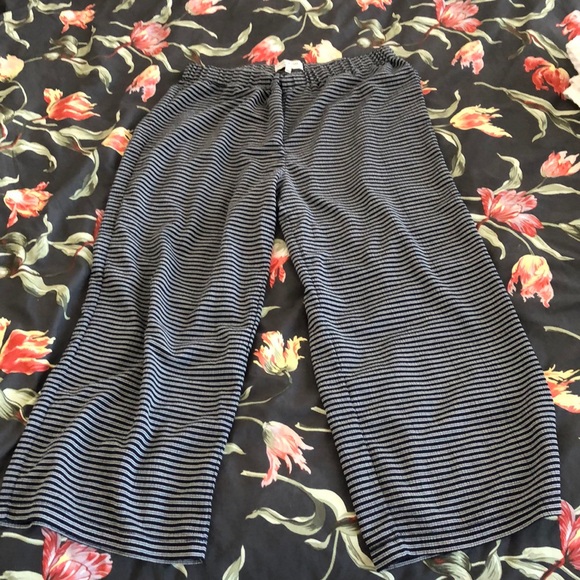 Madewell striped wide leg pants crop - Picture 1 of 1